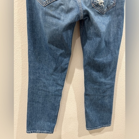 MOTHER Superior The Tomcat Distressed Crop Blue Jeans Playing with Scissors 25 - Picture 11 of 16